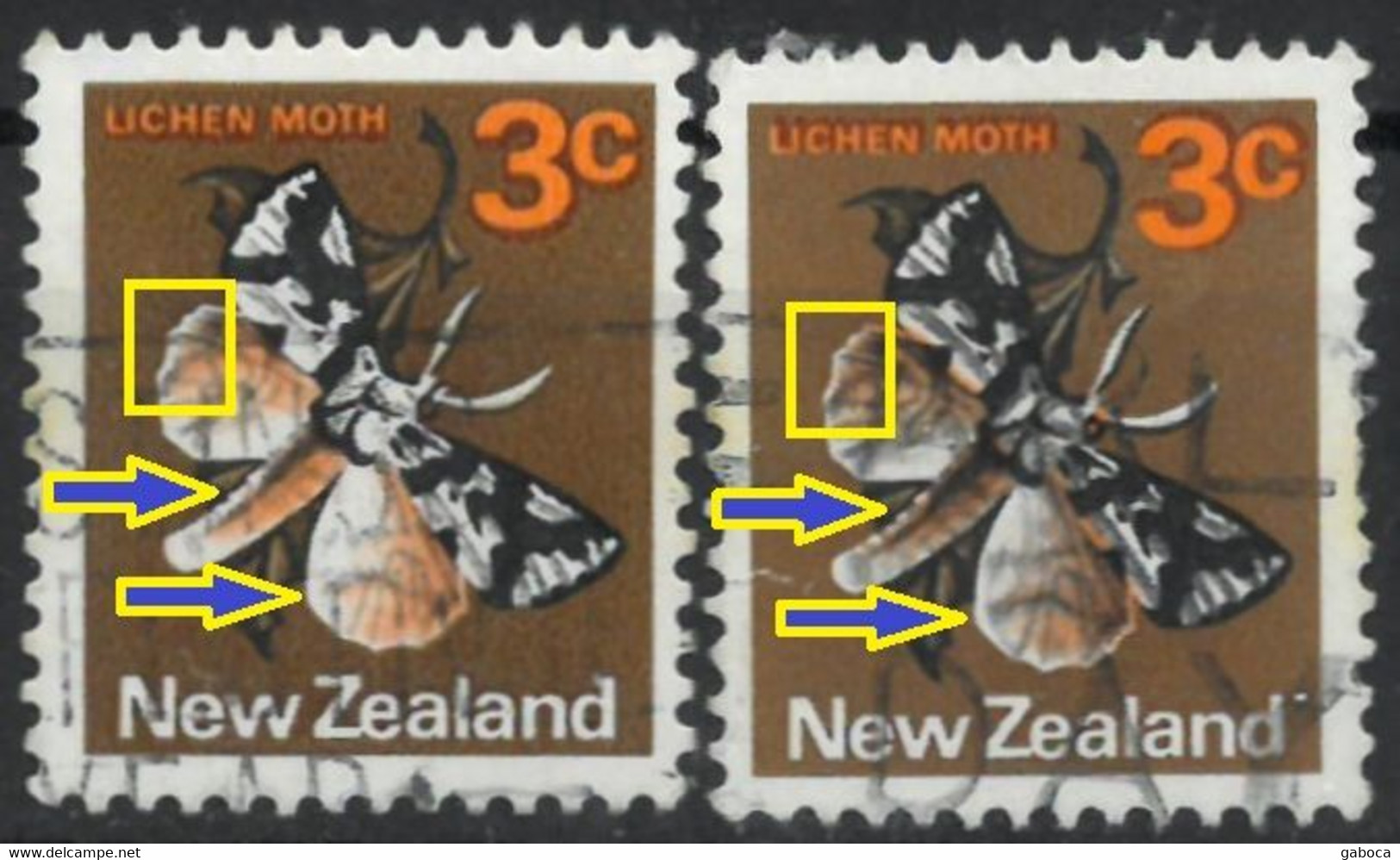 C2377b New Zealand Animal Insect Butterfly Used ERROR - Abarten Und Kuriositäten