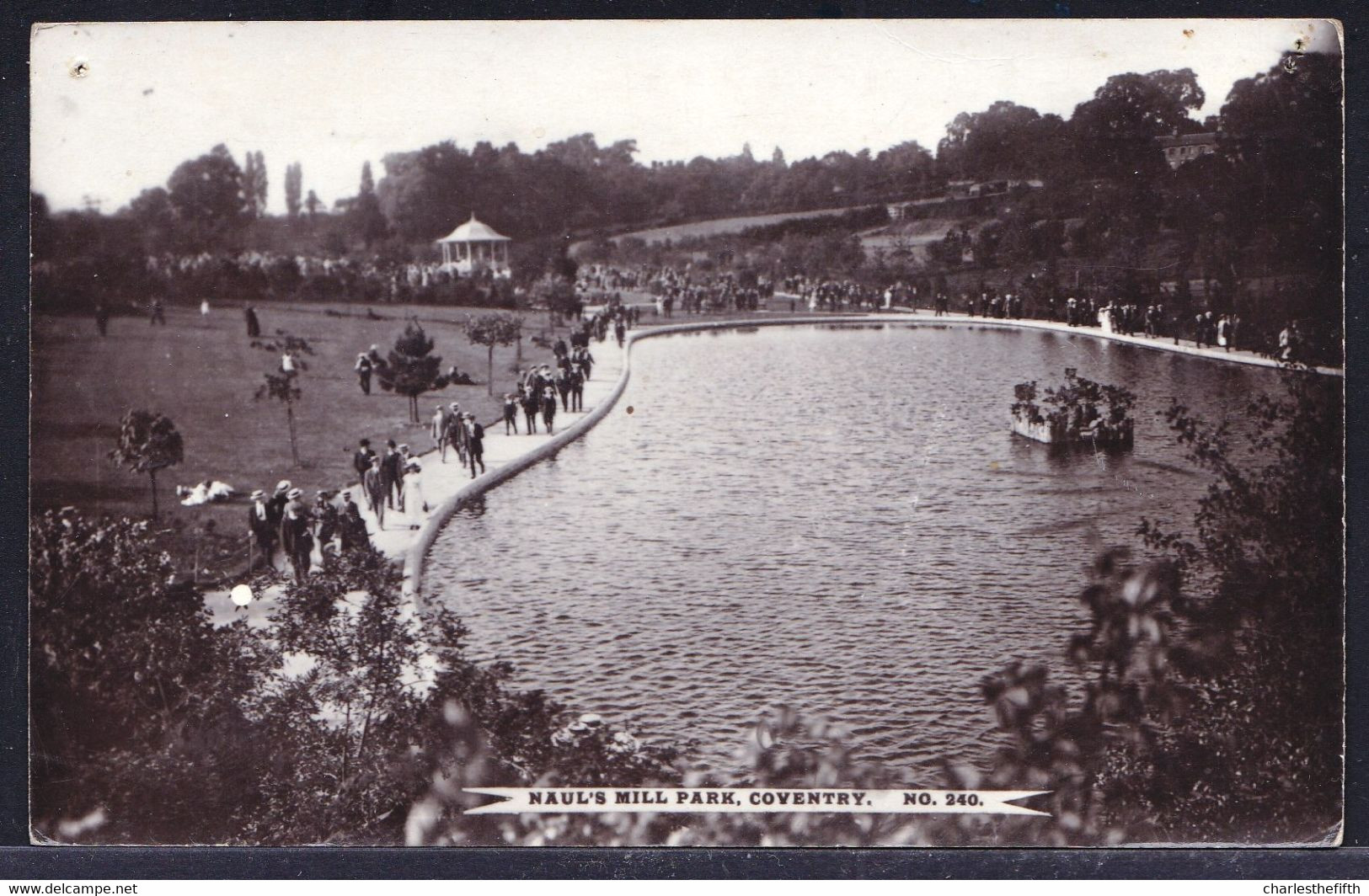 Warwickshire Postcard - Naul's Mill Park - Coventry - RARE BELGIAN MILITARY SERVICE TO FRANCE 7 AUGUST 1918 - Coventry
