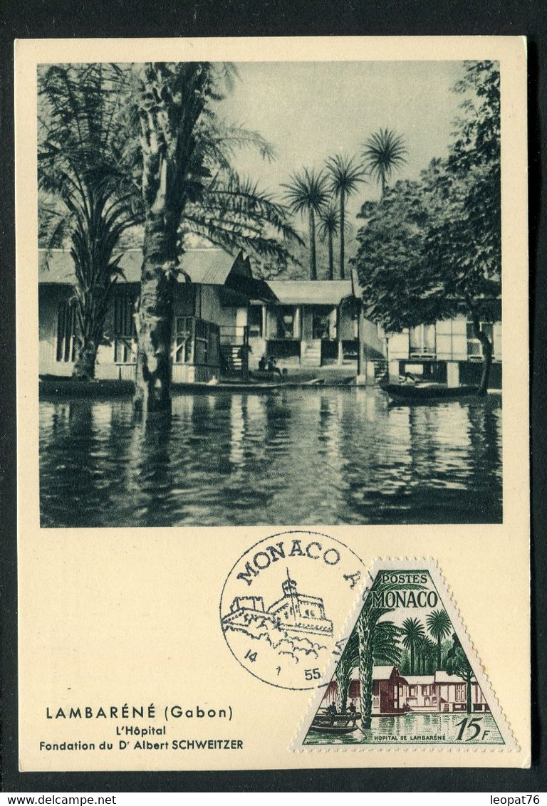 Monaco - Carte Maximum En 1955 - Hôpital De Lambaréné - Ref N 144 - Maximum Cards