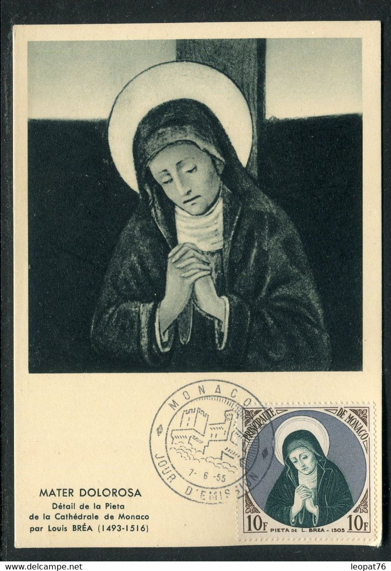 Monaco - Carte Maximum En 1955 - Mater Dolorosa - Ref N 145 - Maximum Cards