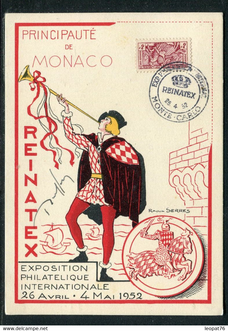 Monaco - Carte De L'Exposition Reinatex En 1952 - Ref N 149 - Cartas & Documentos