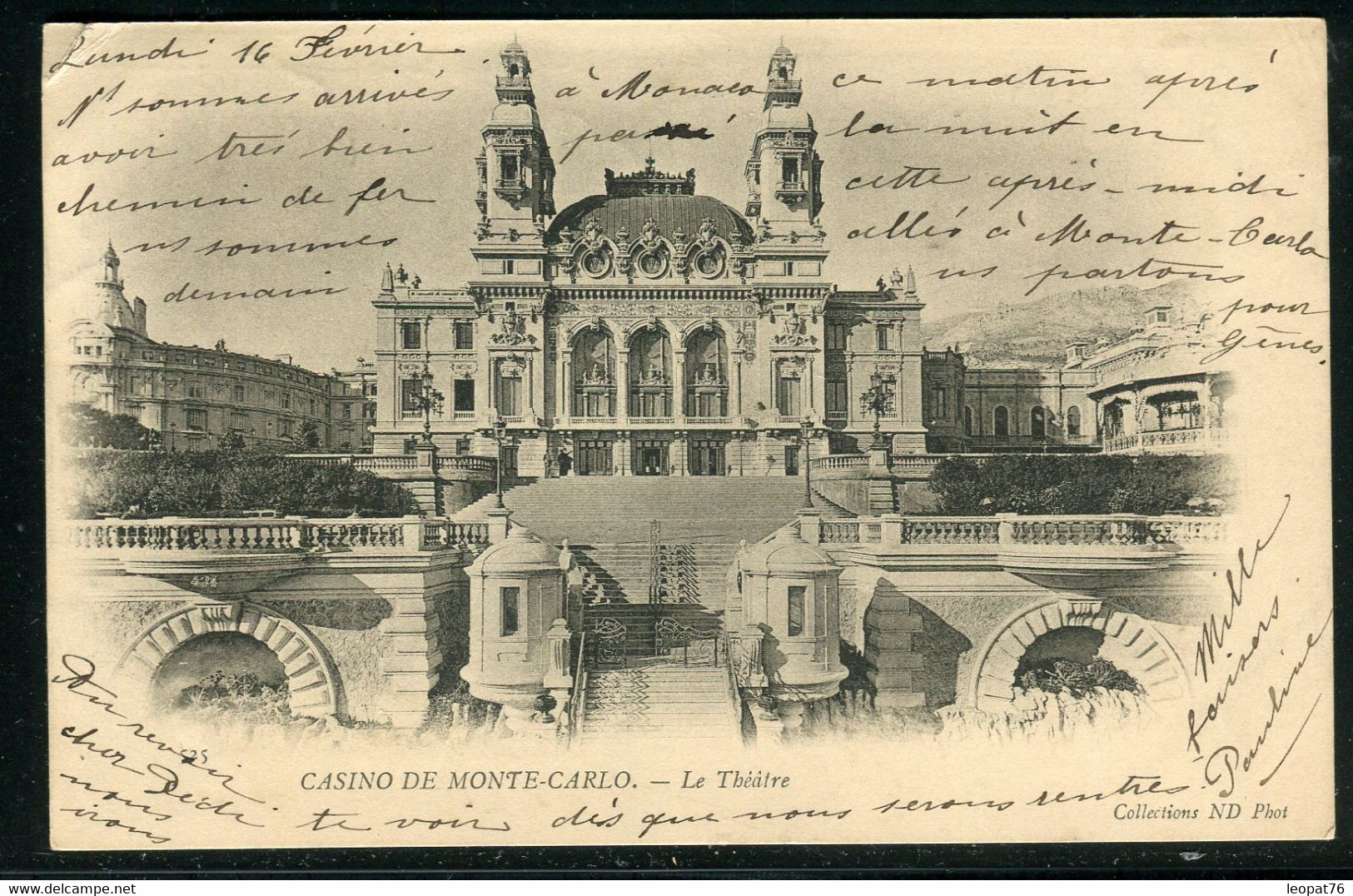 Monaco - Oblitération Ambulant Sur Carte Postale Pour Lyon En 1903 - Ref N 154 - Briefe U. Dokumente