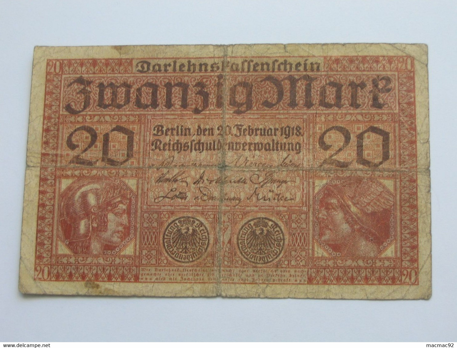 Allemagne -  Germany  20 Zwanzig Mark 1918 **** EN ACHAT IMMEDIAT **** - 20 Mark