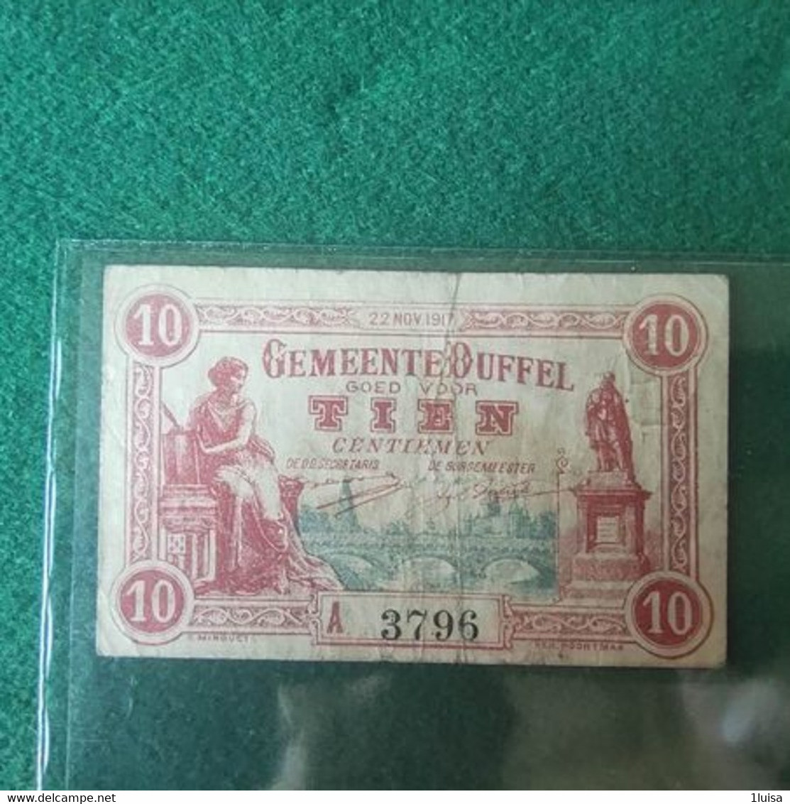BELGIO 10 CENTS DUFFEL 1917 - Other & Unclassified