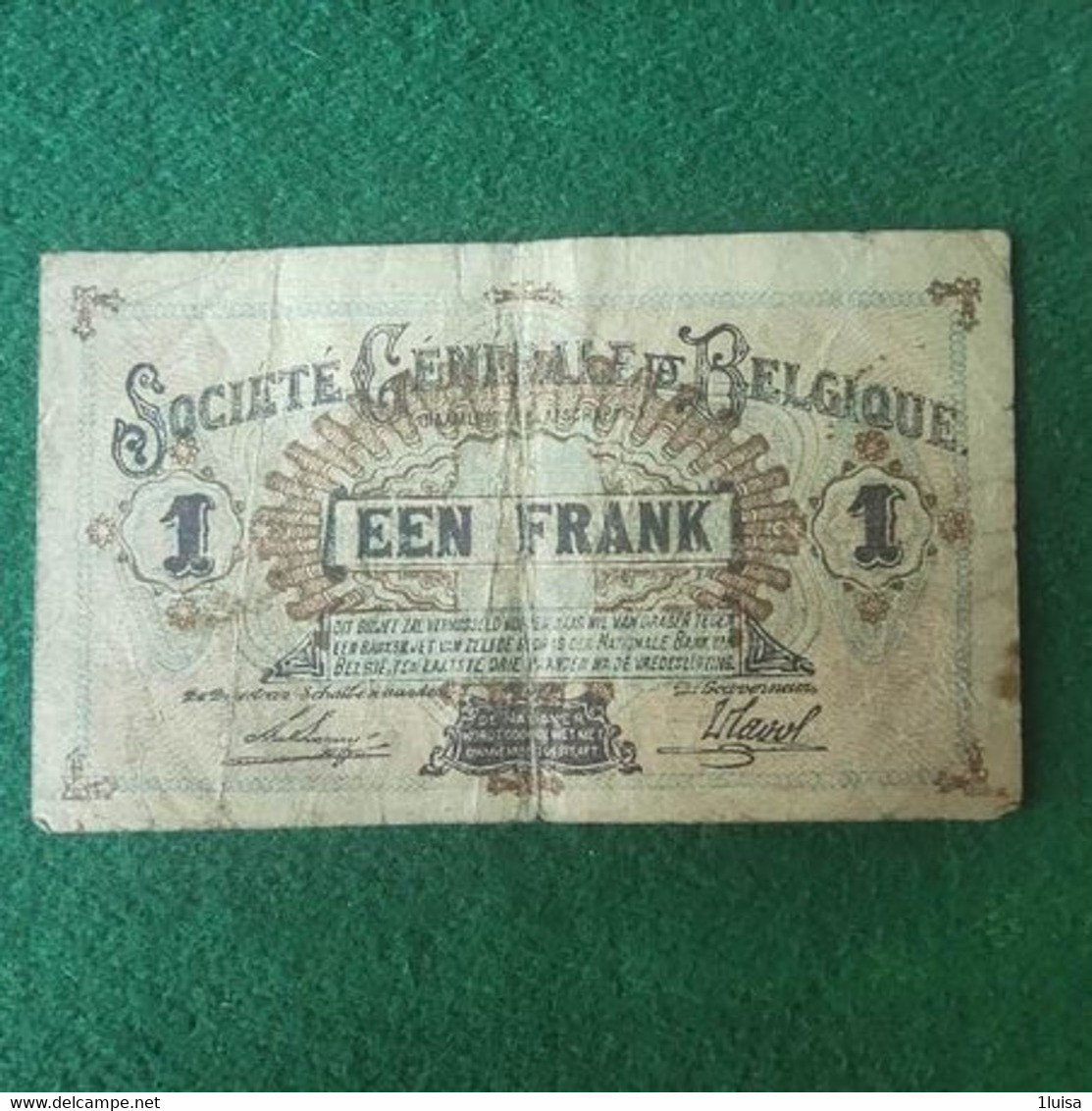 BELGIO1 FRANC 1917 - Otros & Sin Clasificación