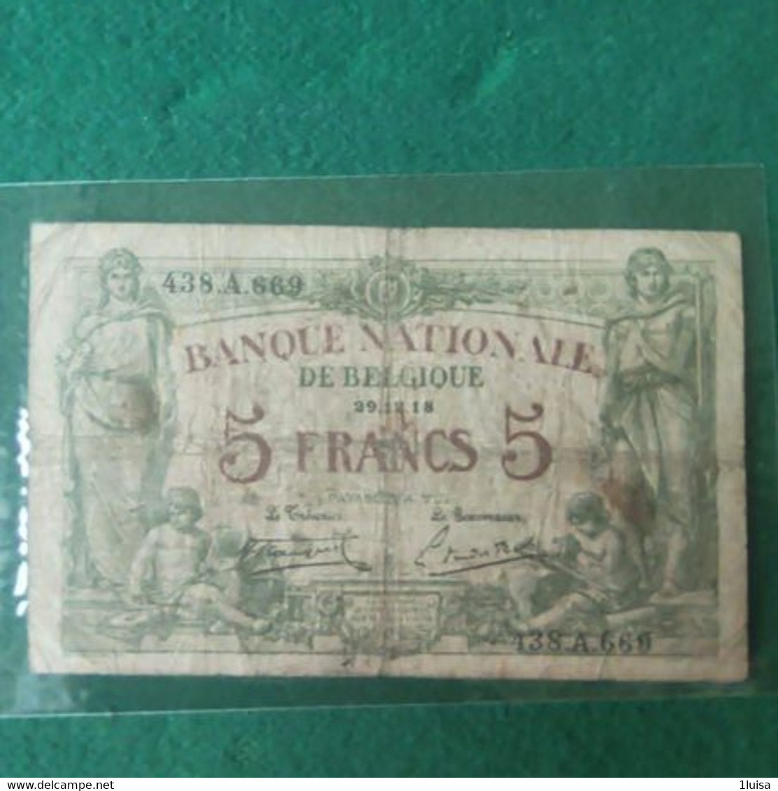 BELGIO 5 FRANCS 1918 - 5-10-20-25 Francs