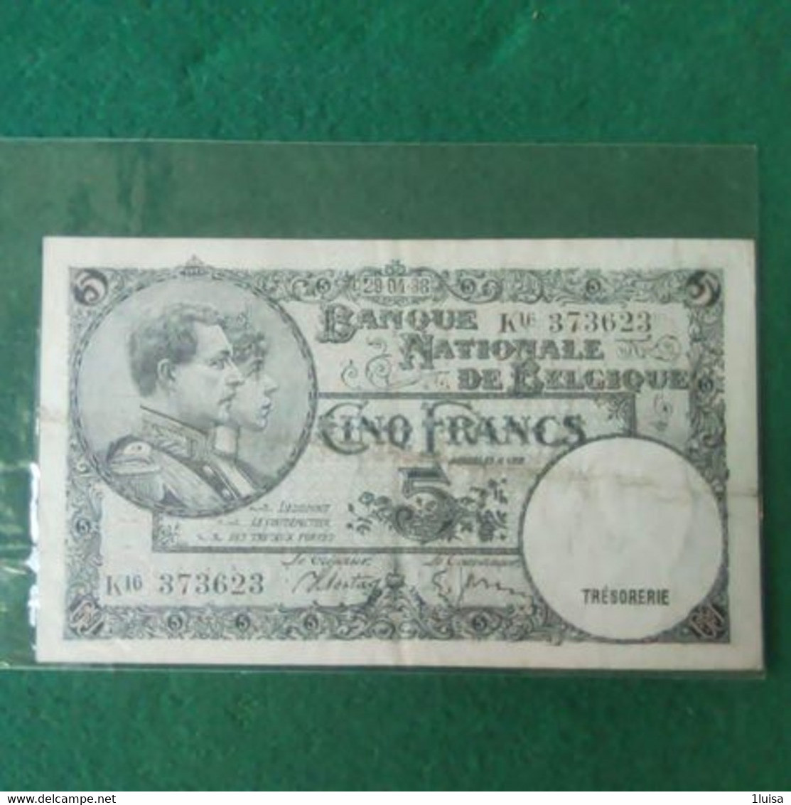 BELGIO 5 FRANCS 1927 - 5 Francos