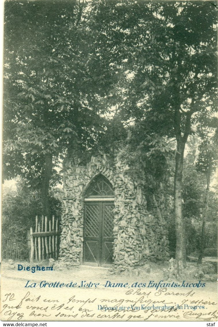 Diegem - La Grotte De Notre Dame, Des Enfants Jacobs : 1902 !!! - Diegem