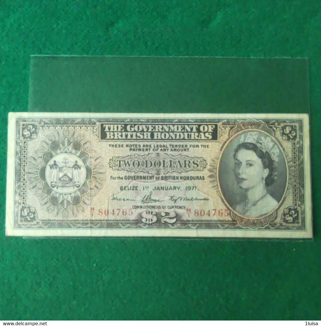 BELIZE HONDURAS 2 DOLLARS 1971 - Honduras