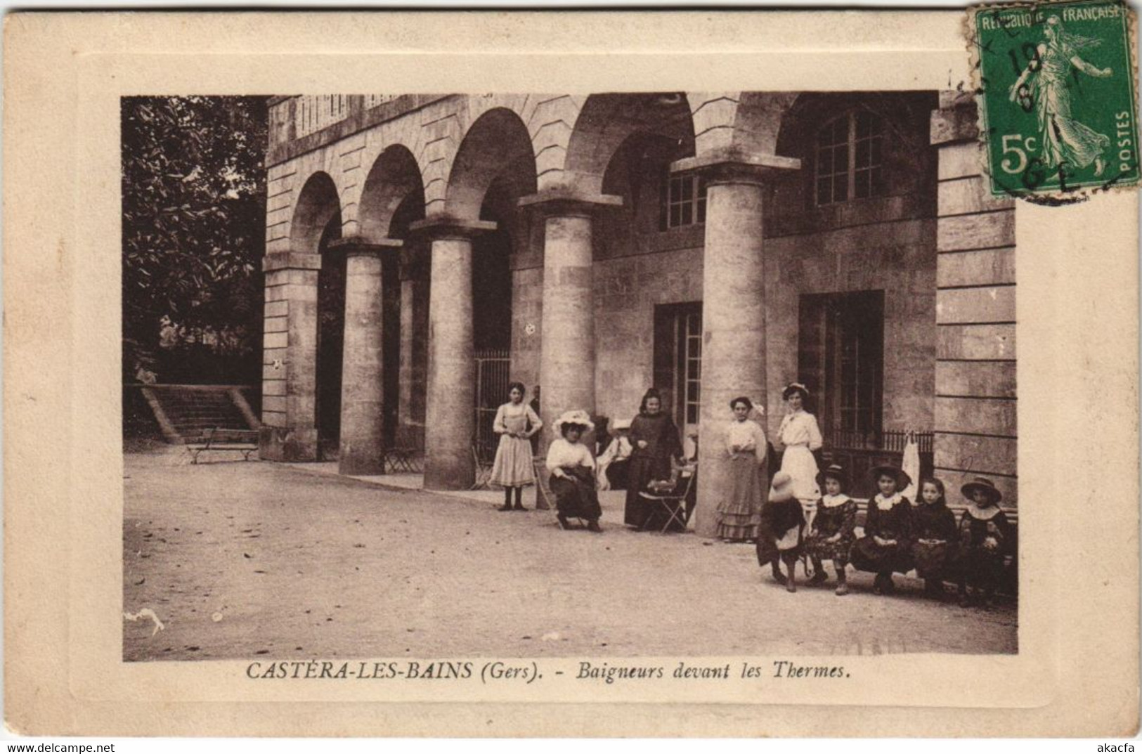 CPA CASTERA-les-BAINS Baigneurs Devant Les Thermes (1169666) - Castera