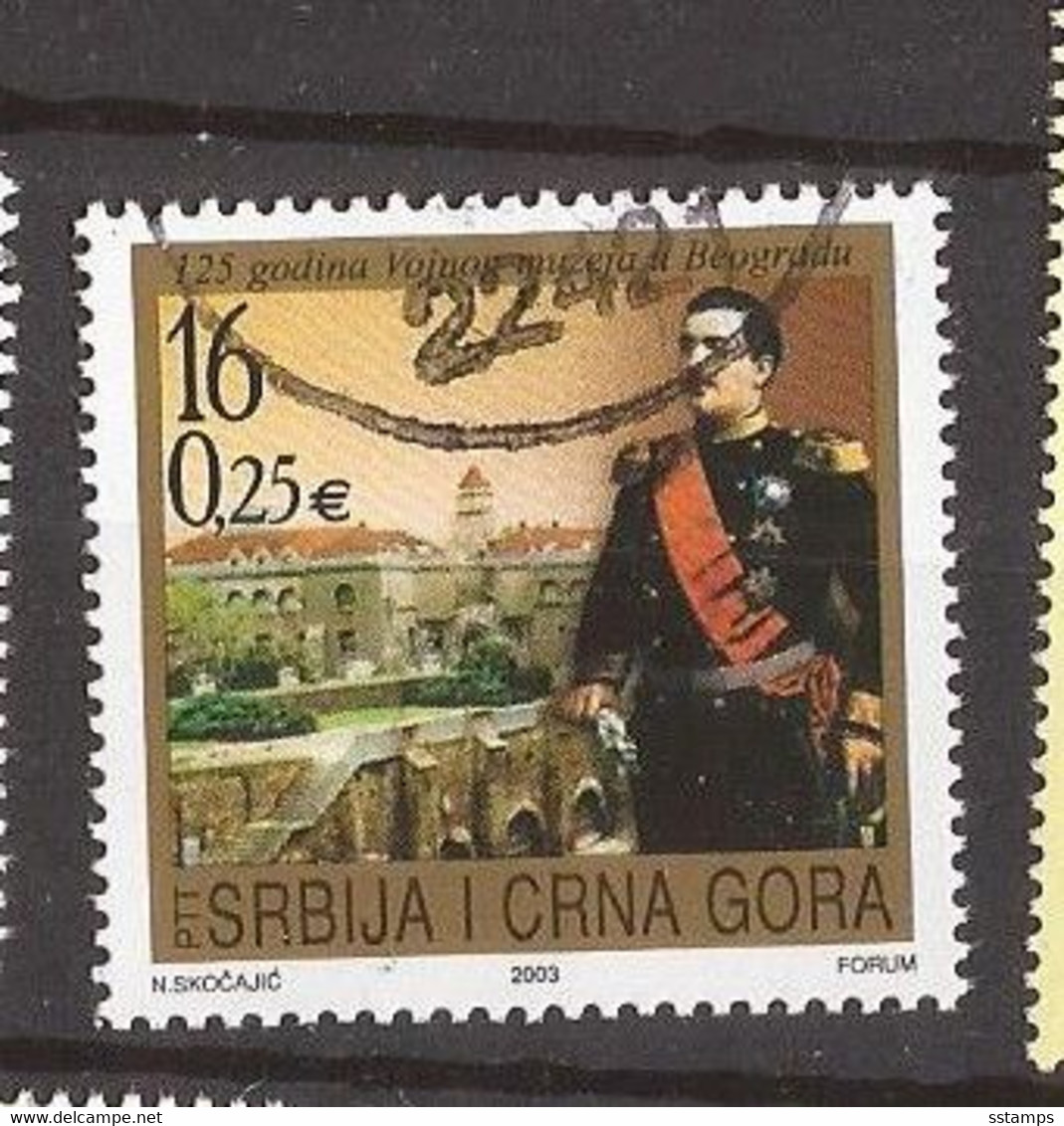 2003  3138  MILITAERMUSEUM  JUGOSLAVIJA JUGOSLAWIEN SERBIEN SRBIJA MONTENEGRO CRNA GORA MILAN OBRENOVIC KOENIG  USED - Used Stamps