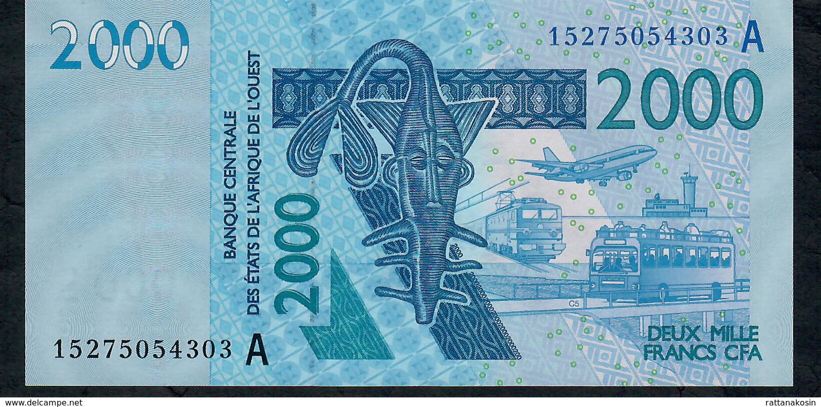 W.A.S. IVORY COST P116Ao  2000 FRANCS (20)15 2015 Signature 41  UNC. - États D'Afrique De L'Ouest