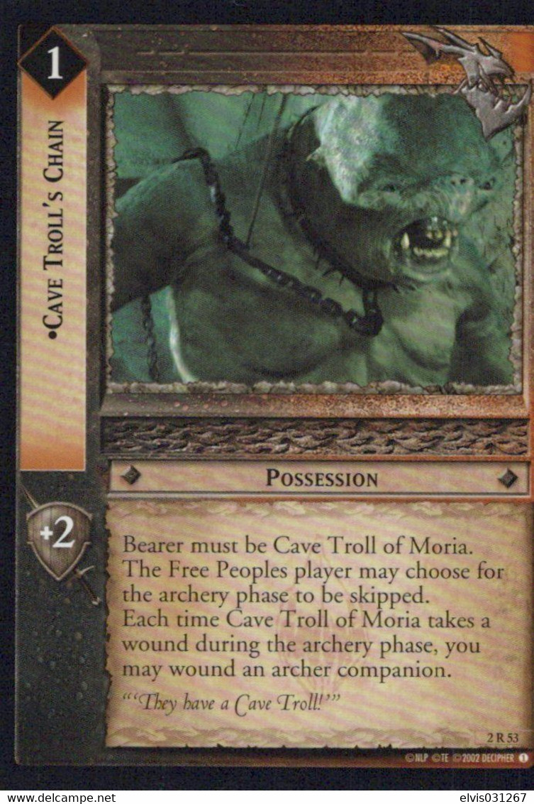Vintage The Lord Of The Rings: #1 Cave Troll's Chain - EN - 2001-2004 - Mint Condition - Trading Card Game - Lord Of The Rings