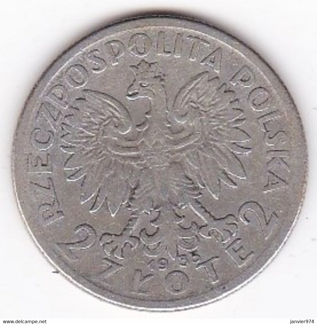 POLOGNE . 2 ZLOTE 1933. ARGENT - Pologne