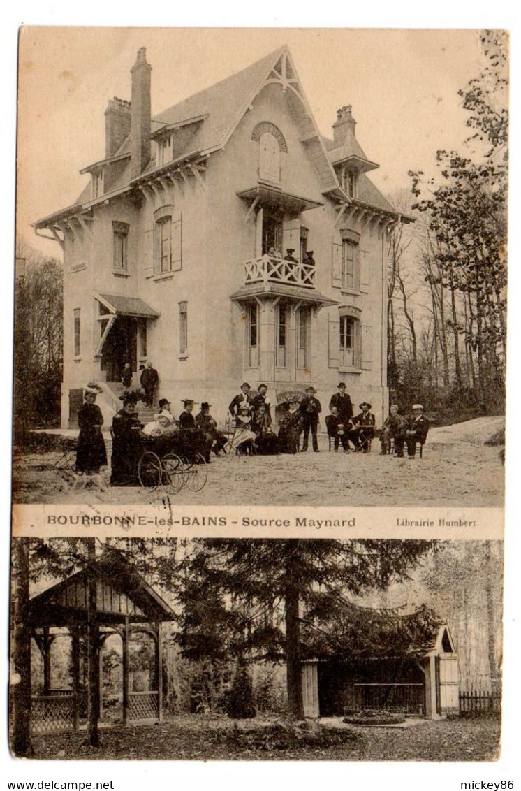 BOURBONNE LES BAINS -- 1905 -- Source Maynard ( Animée)..--2 Vues --.............à Saisir - Bourbonne Les Bains