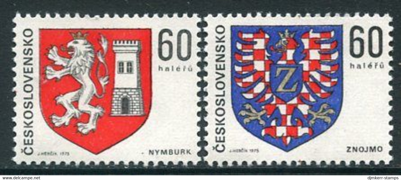 CZECHOSLOVAKIA 1975 Town Arms V MNH / **. Michel 2252-53 - Neufs