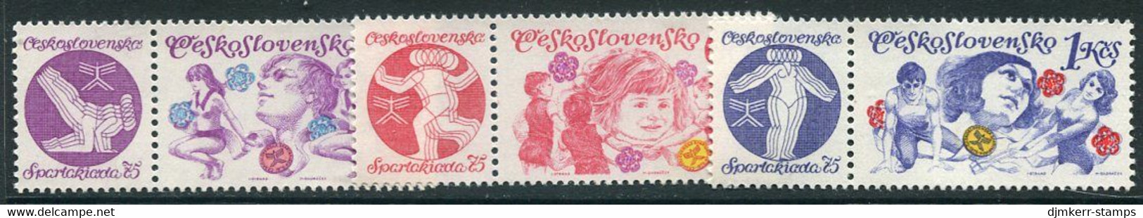 CZECHOSLOVAKIA 1975 National Sparatakiad MNH / **. Michel 2257-59 Zf - Ongebruikt