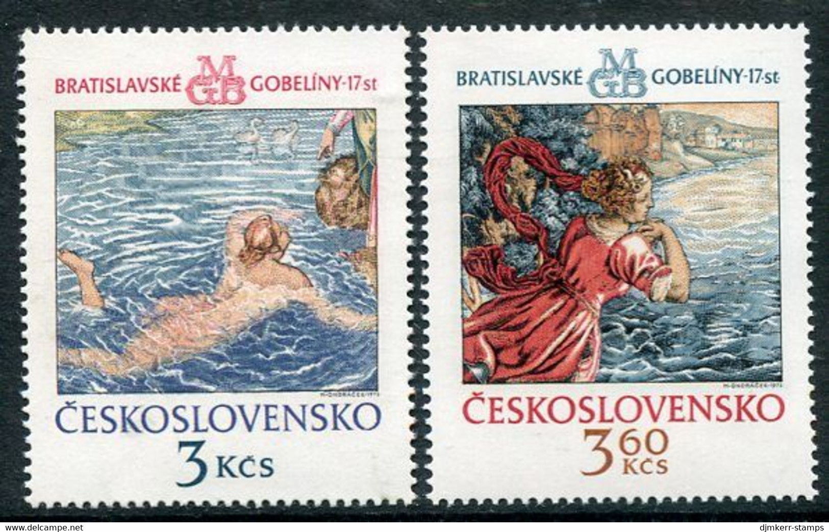 CZECHOSLOVAKIA 1975 Bratislava Tapestries MNH / **. Michel 2265-66 - Unused Stamps