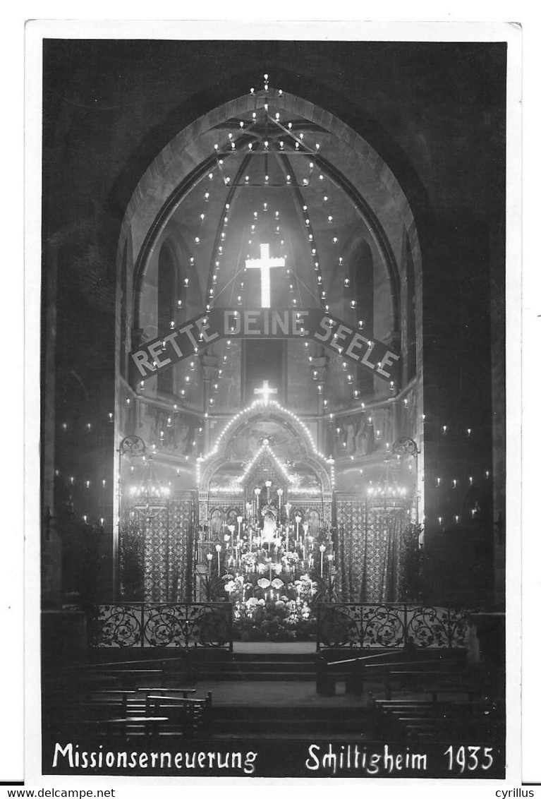 67 - SCHILTIGHEIM 1935 - MISSIONSERNEUERUNG - Carte Photo - Schiltigheim