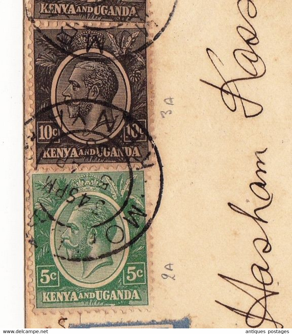 Lettre 1933 Mombasa Kenya Dar es Salaam Tanzania Air Mail British Colony Africa George V