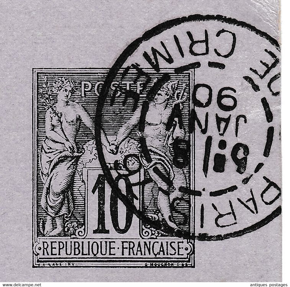 Carte Postale 1890 Magasins Généraux Paris Renard Blandy Frères & Cie Funchal Madère Madeira Type Sage - Postales  Transplantadas (antes 1995)