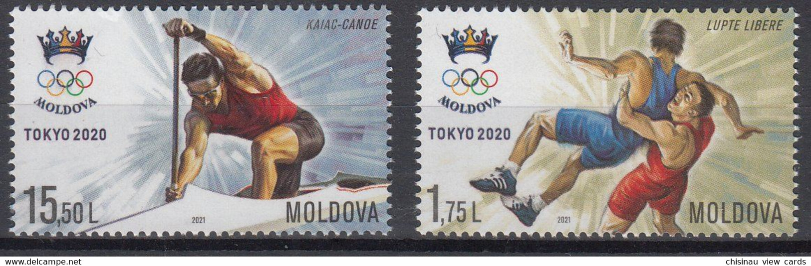 MOLDOVA 2021.Summer Olympic Games Tokyo 2020 Set 2 Stamps - Summer 2020: Tokyo