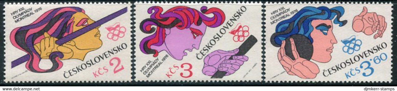 CZECHOSLOVAKIA 1976 Olympic Games, Montreal  MNH / **. Michel 2308-10 - Unused Stamps