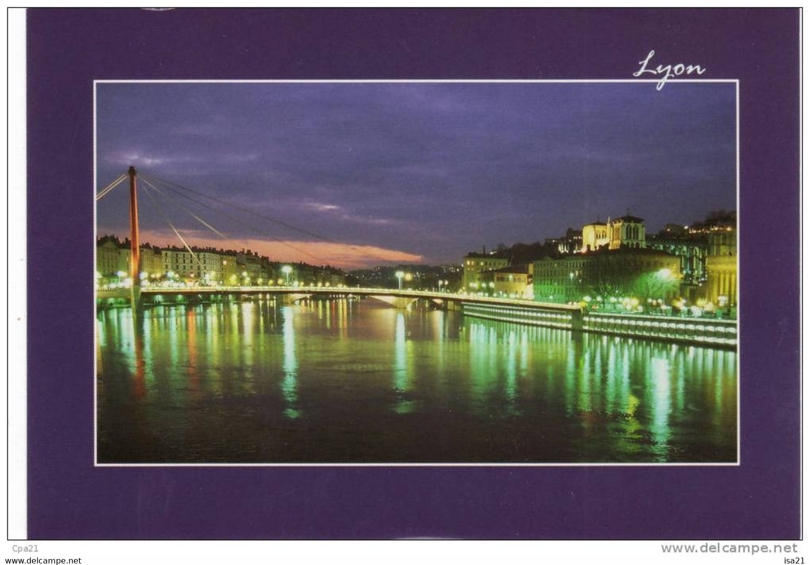 2 CPM Rhône LYON La Saône, La Passerelle Du Palais De Justice; Cartes Postales MODERNES Neuves; 69 Rhöne - 5 - 99 Cartes