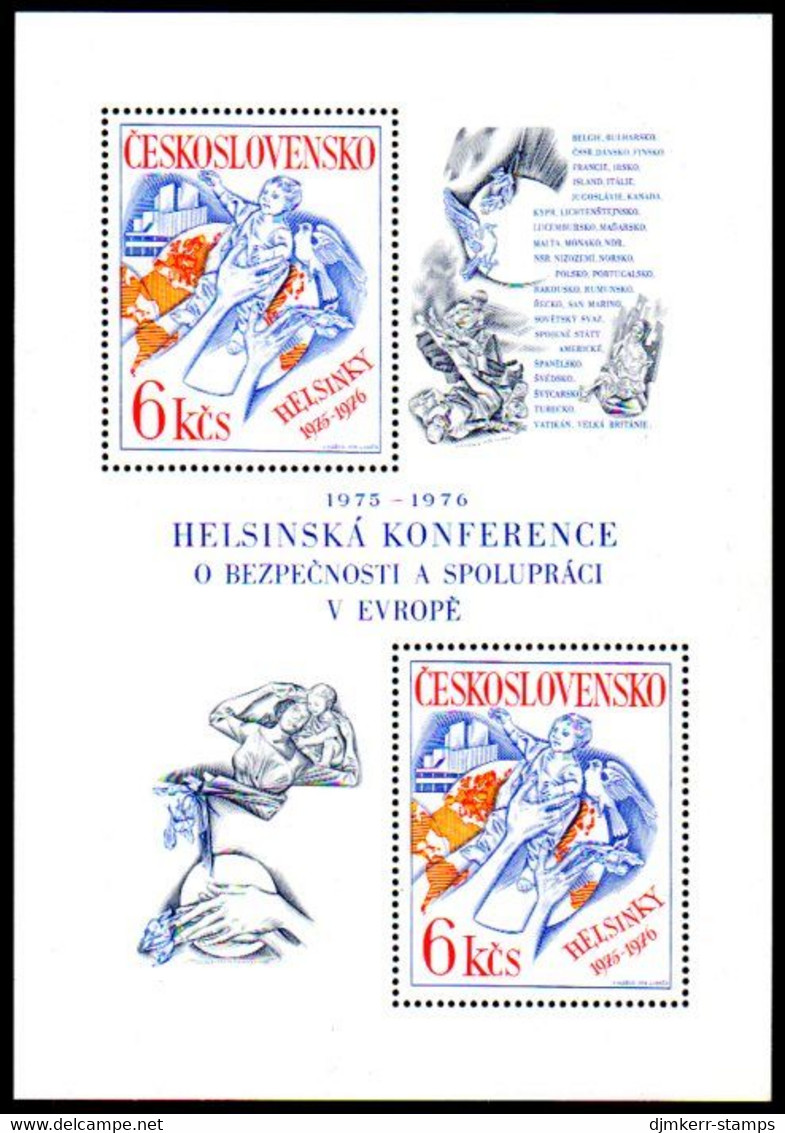 CZECHOSLOVAKIA 1976 European Security Conference  Block  MNH / **. Michel Block 33 - Unused Stamps