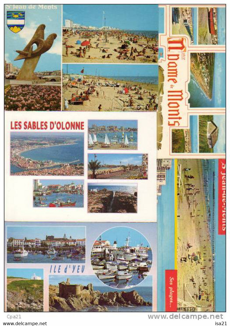 VENDEE Lot De 40 Cartes Postales Modernes Variées - 5 - 99 Cartes