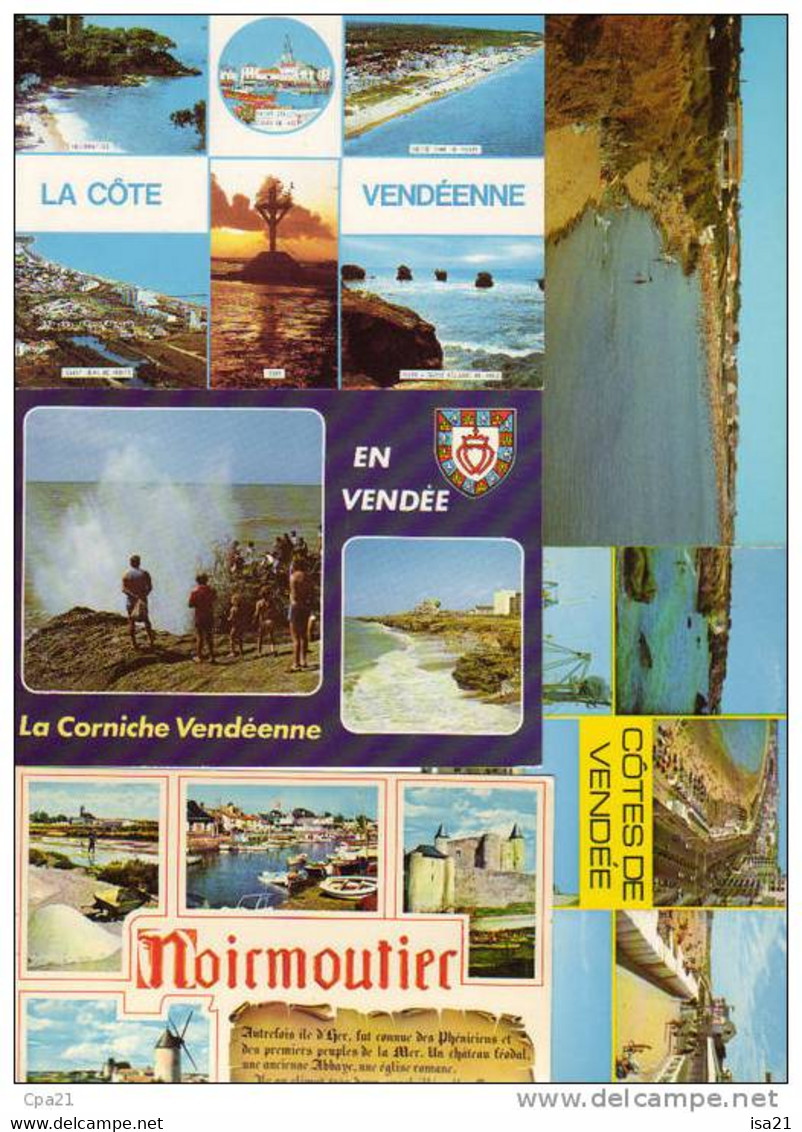VENDEE Lot De 40 Cartes Postales Modernes Variées - 5 - 99 Cartes
