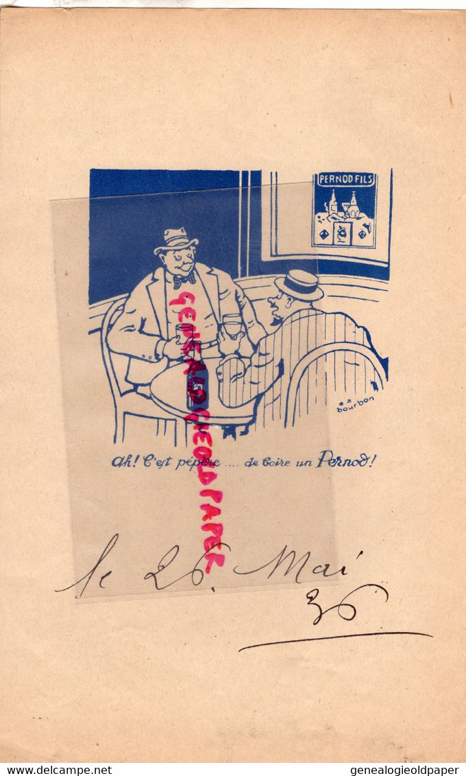 75-PARIS- 1936 PARTITION MUSIQUE AH C' EST PEPERE DE BOIRE UN PERNOD-BOURBON-GEORGES MILTON-MAX BLOT-HENRI GOUBIER - - Noten & Partituren