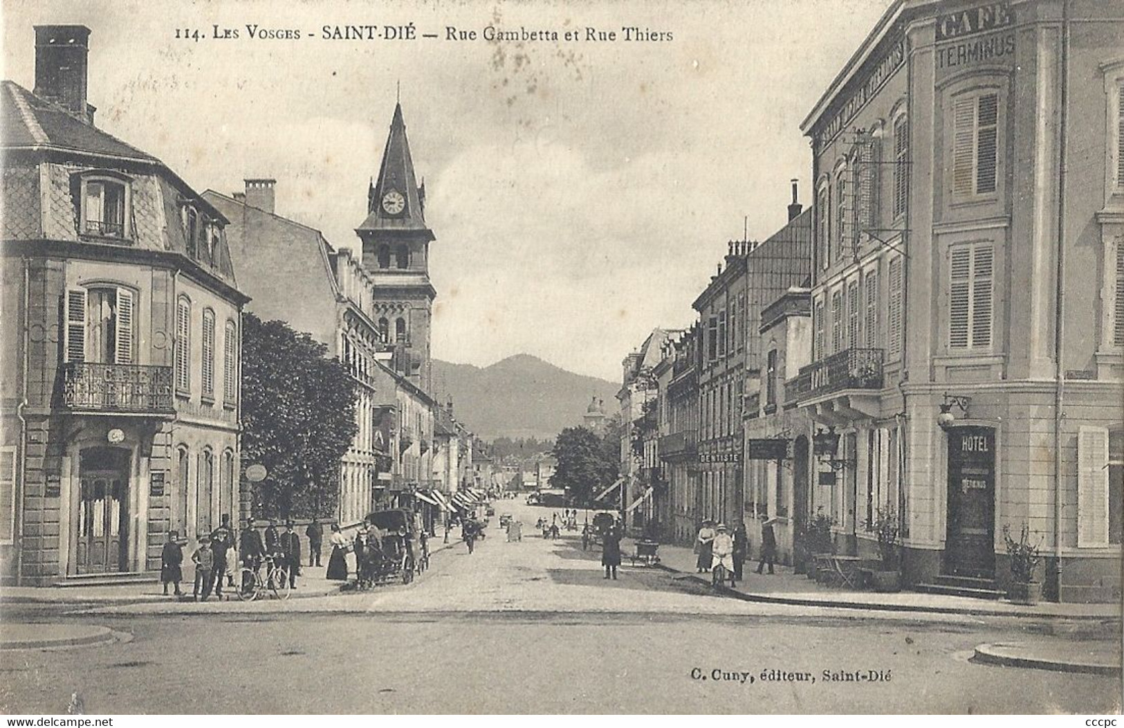 CPA Saint-Dié Rue Gambetta Et Rue Thiers - Saint Die