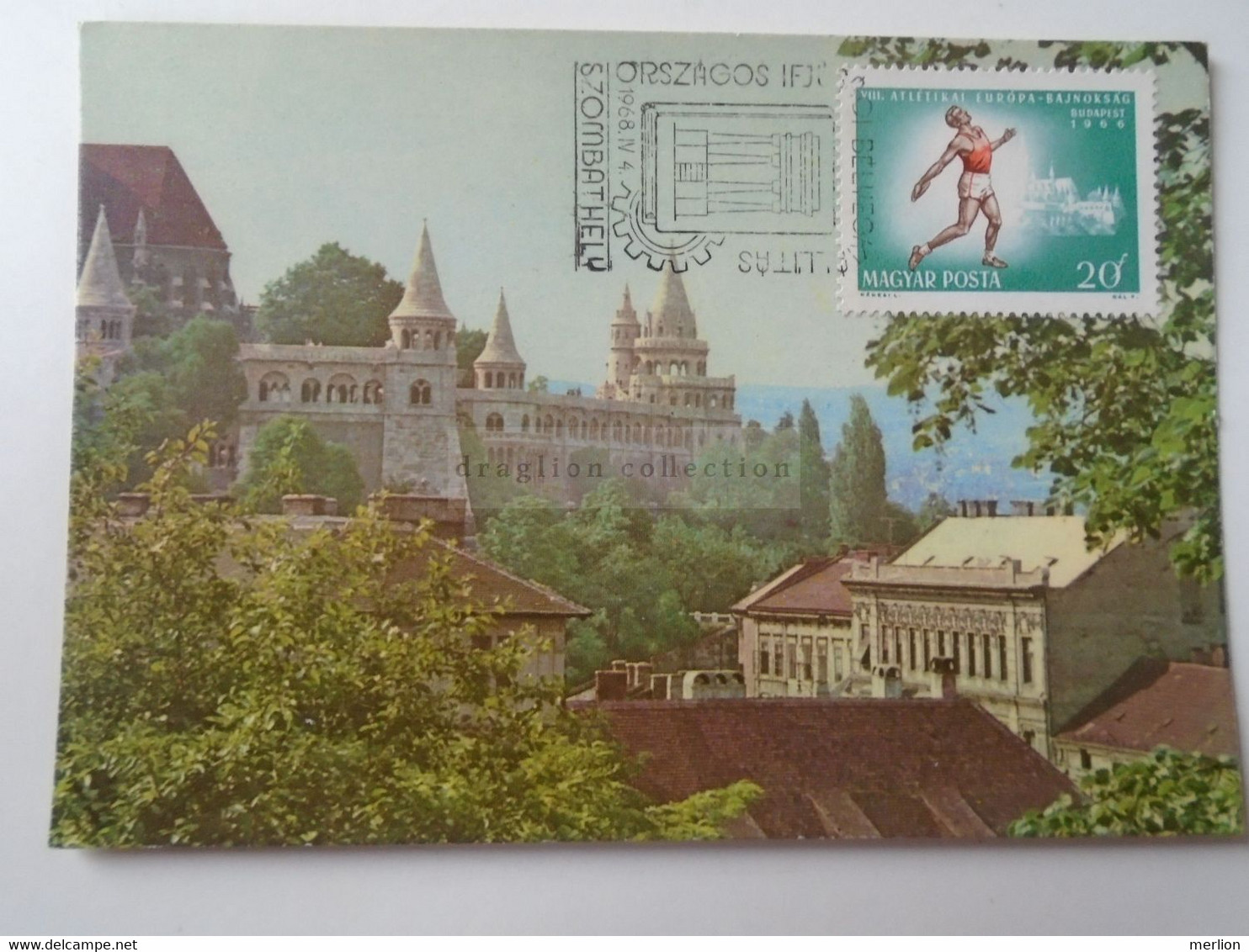 D185843    Hungary Szombathely Stamp Exhibition 1968 Handstamp On  Budapest Postcard   1961 - Postmark Collection
