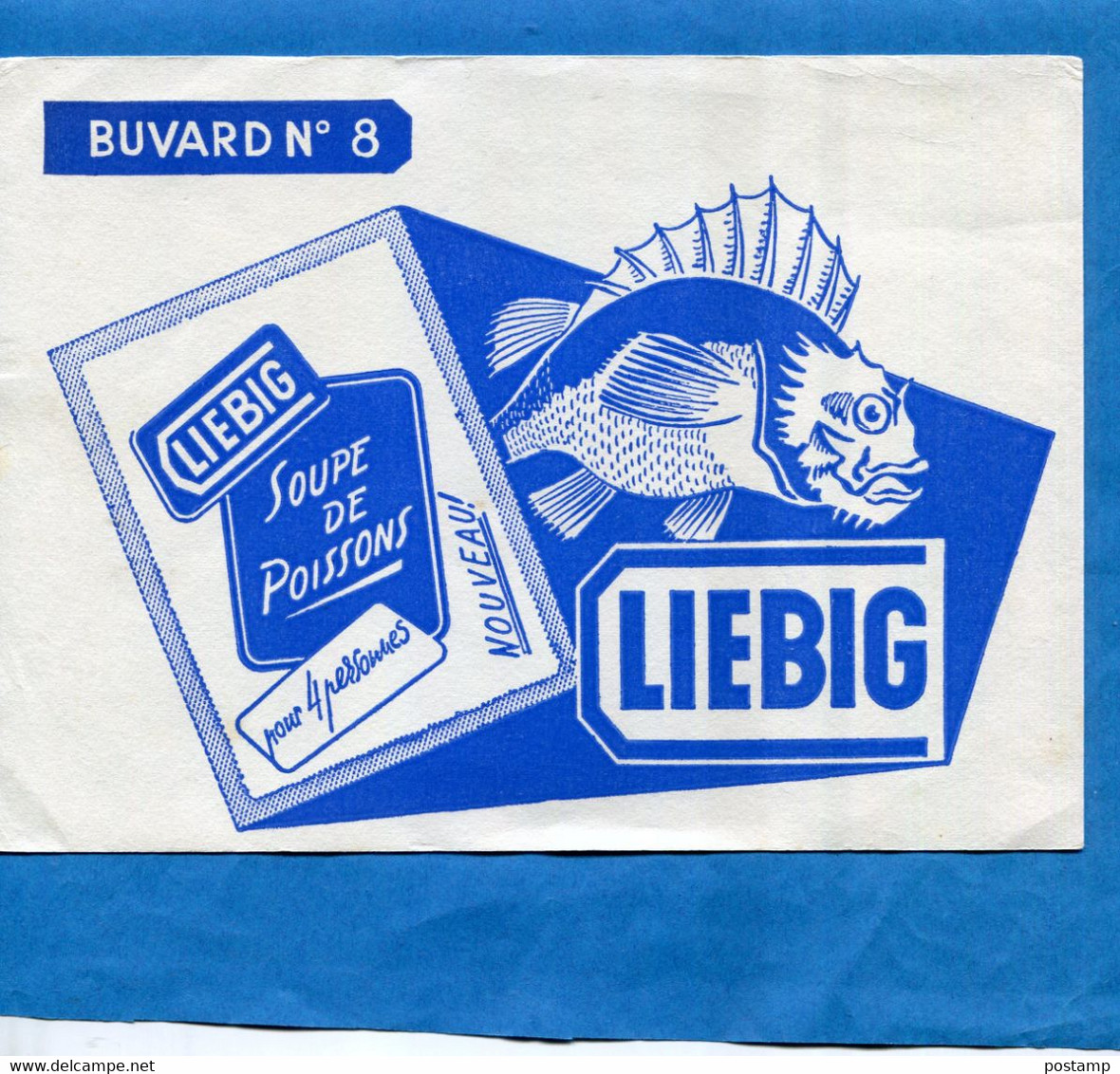 -BUVARD    Publicitaire     "LIEBIG" Buvard N° 8-la Soupe De Poissons - S