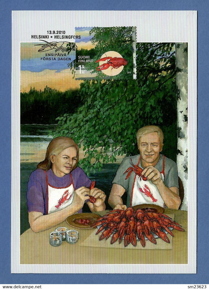 Finnland / Suomi  2010  Mi.Nr. 2054 , Autumn / Crayfishing - Maximum Card No.90 - Helsinki 13.9.2010 - Maximum Cards & Covers