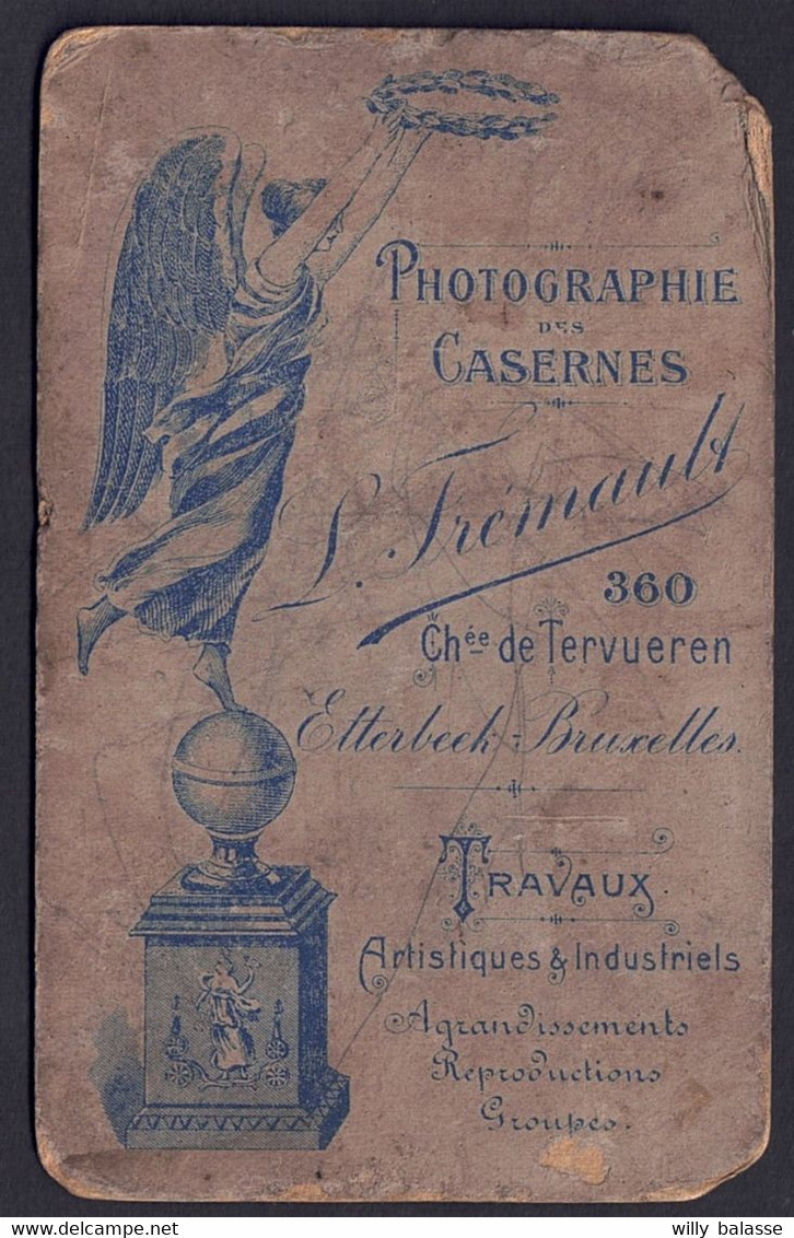 +++ Photo Ancienne Sur Carton - CDV - ETTERBEEK - Bruxelles - L. Fremault - Portrait De Femme  // - Etterbeek