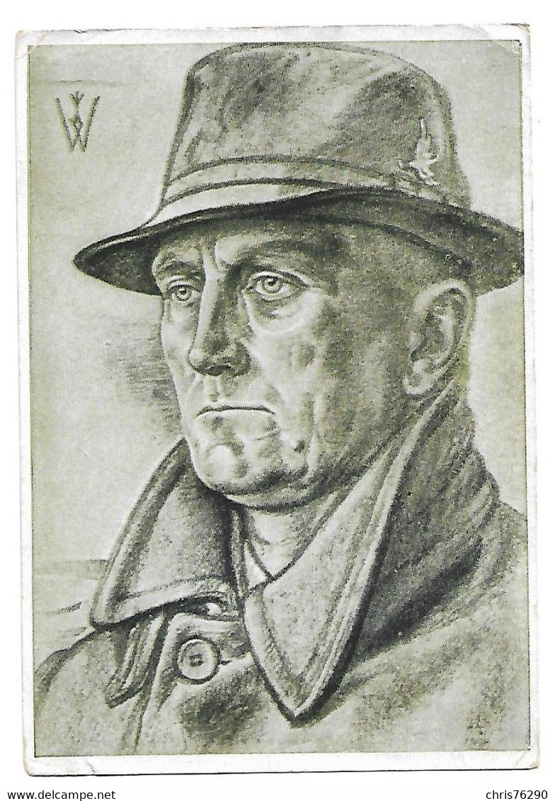 CPSM Allemagne WILLRICH Kunstler Illustrateur Dr NEUMANN Ehemaliger Führer Der Memeldeutschen DDA Schulfammlung 1940 - Willrich