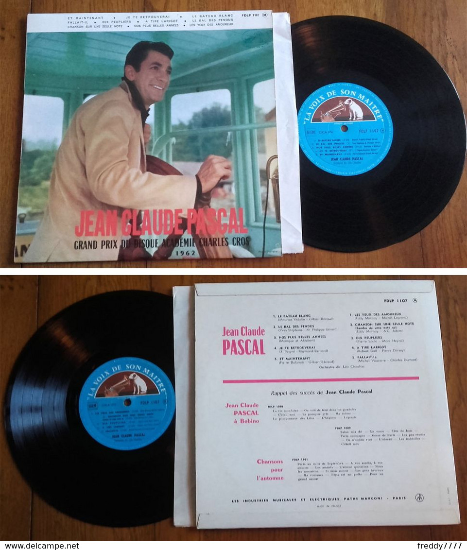 RARE French LP 33t RPM 25cm BIEM (10") JEAN-CLAUDE PASCAL (1962) - Ediciones De Colección