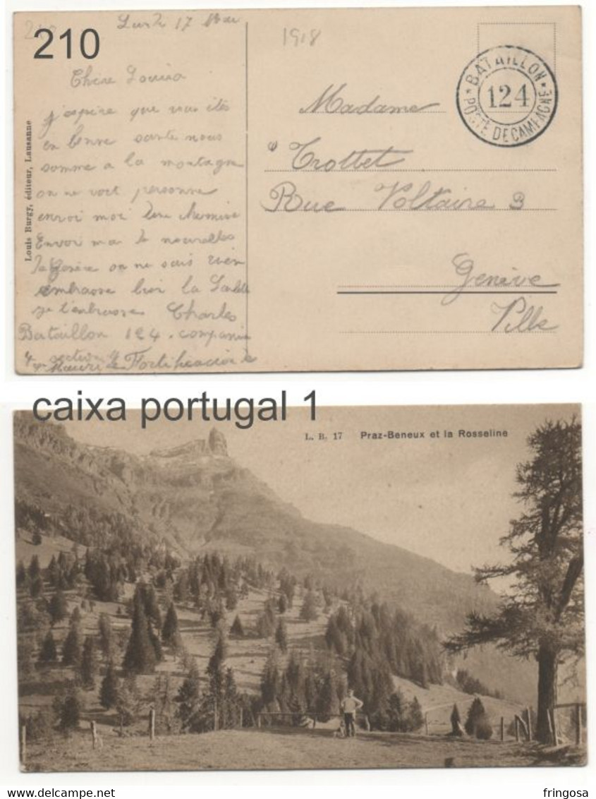 BATAILLON 124 - POSTE DE CAMPAGNE - Postmarks