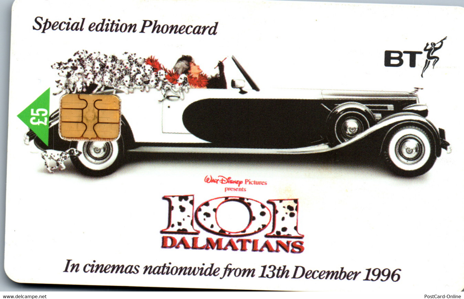 19653 - Großbritannien - BT , 101 Dalmatians , Special Edition Phonecard , Walt Disney - Otros & Sin Clasificación