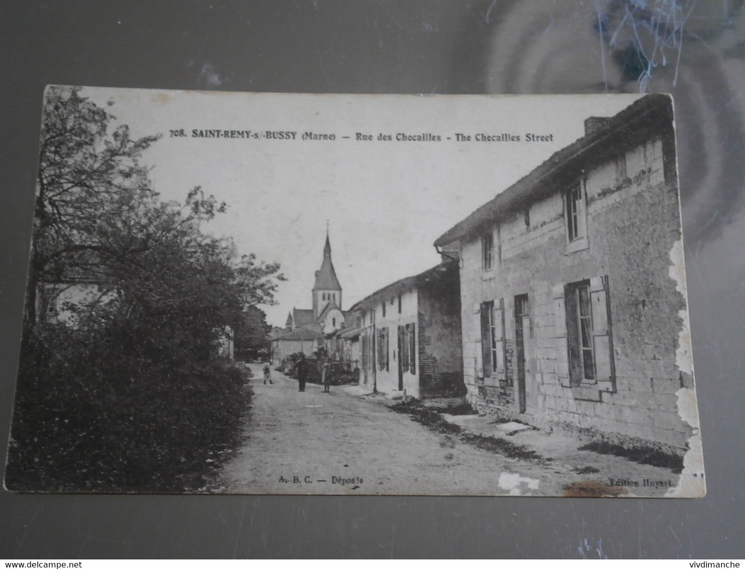 51 - SAINT REMY SUR BUSSY - MRQUE SUR LA CARTE - CPSM FORMAT CPA ECRITE - RUE DES CHOCAILLES - ROGNAGES COTE DROIT - Saint Remy En Bouzemont