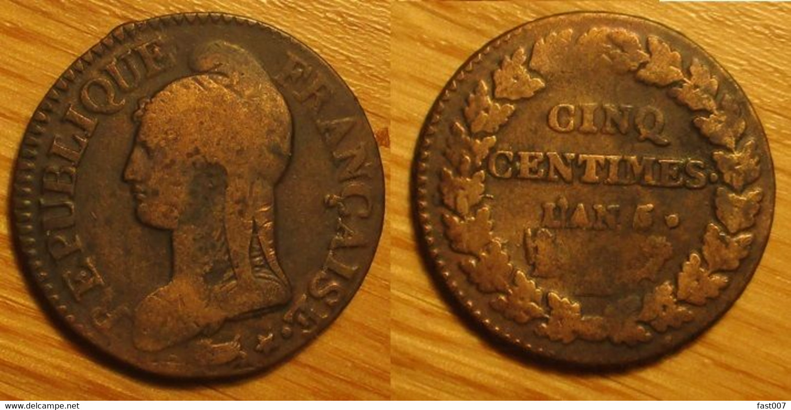 5 Centimes An 5 A - 1795-1799 Directoire (An IV – An VIII)