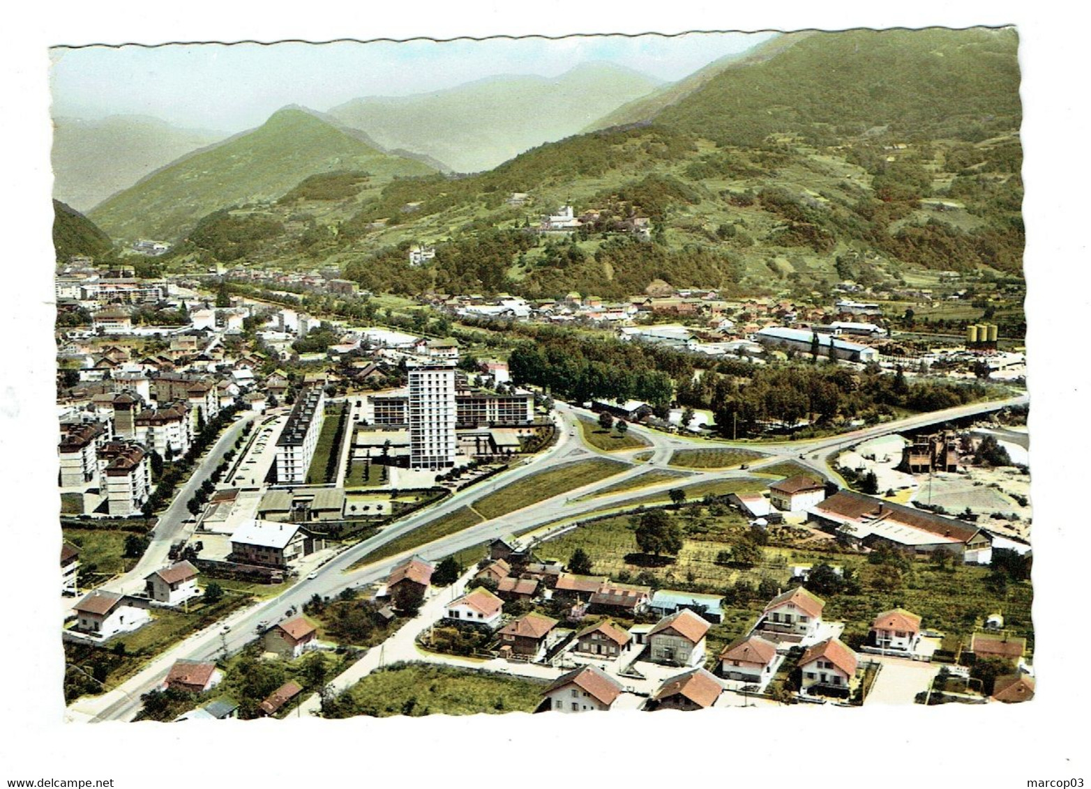 73 SAVOIE ALBERTVILLE EN AVION AU DESSUS DE...  Plan Peu Courant - Albertville