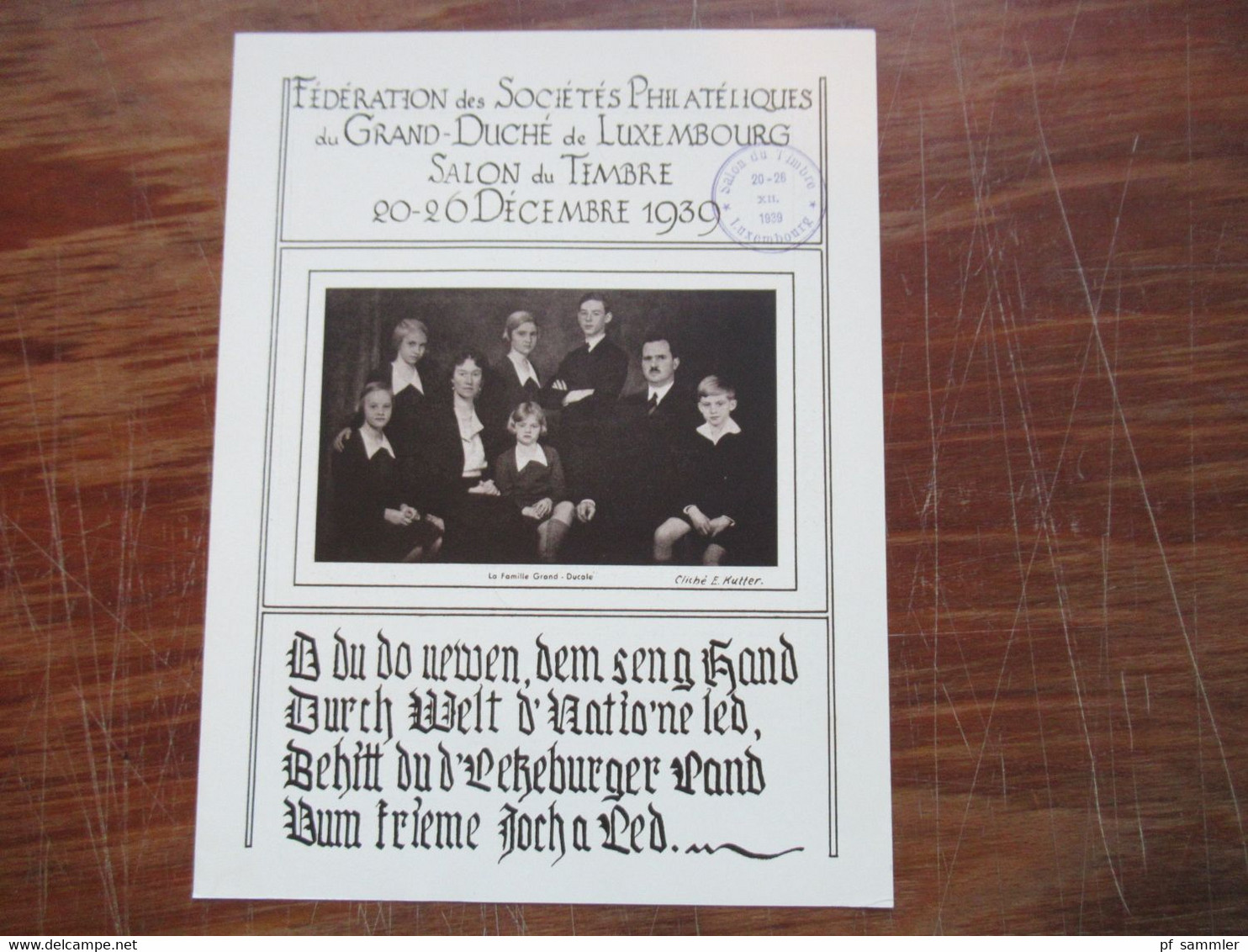 Luxemburg 1939 Sonderblatt / Souvenir Sheet Salon Du Timbre 1939 Mit Block 3 Mit Sonderstempel  Luxembourg - Lettres & Documents
