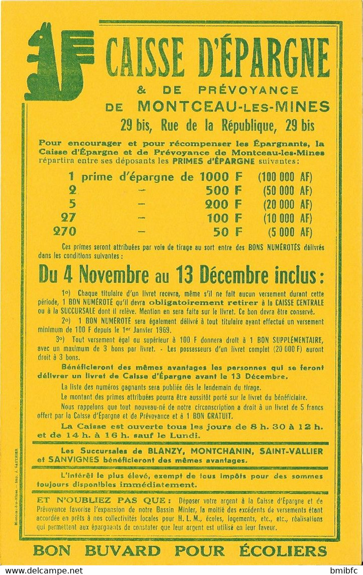 CAISSE D'ÉPARGNE & De Prévoyance De MONTCEAU-les-MINES - 29 Bis, Rue De La République - Banque & Assurance