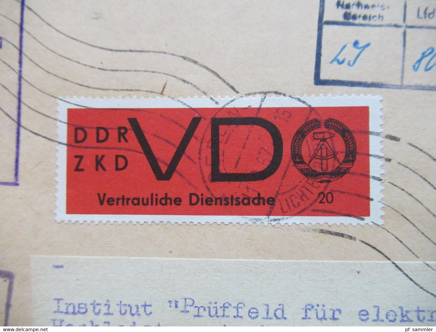 DDR Dienst ZKD Vertrauliche Dienstsache 1967 Institut Für Elektroanlagen Ortsbrief Berlin Friedrichsfelde - Lichtenberg - Altri & Non Classificati