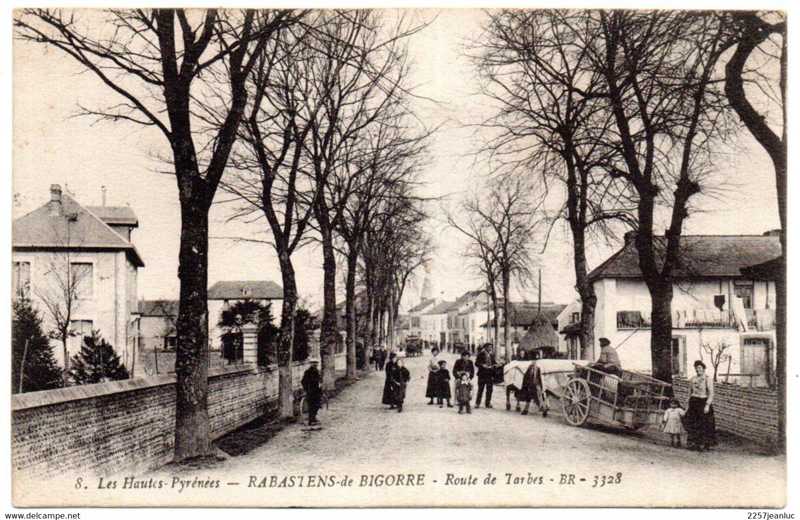 CP - 65 - Rabastens De Bigorre Route De Tarbes Auch Avec Belle Attelage - Rabastens De Bigorre