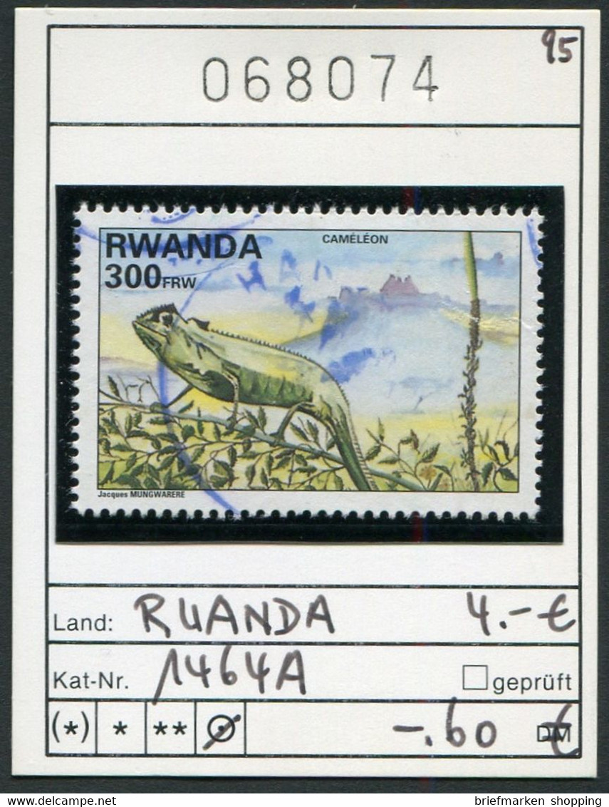 Ruanda 1995 - Rwanda 1995 - Michel 1464 A  - Oo Oblit. Used Gebruikt - Chamäleon - Caméléon - Gebruikt