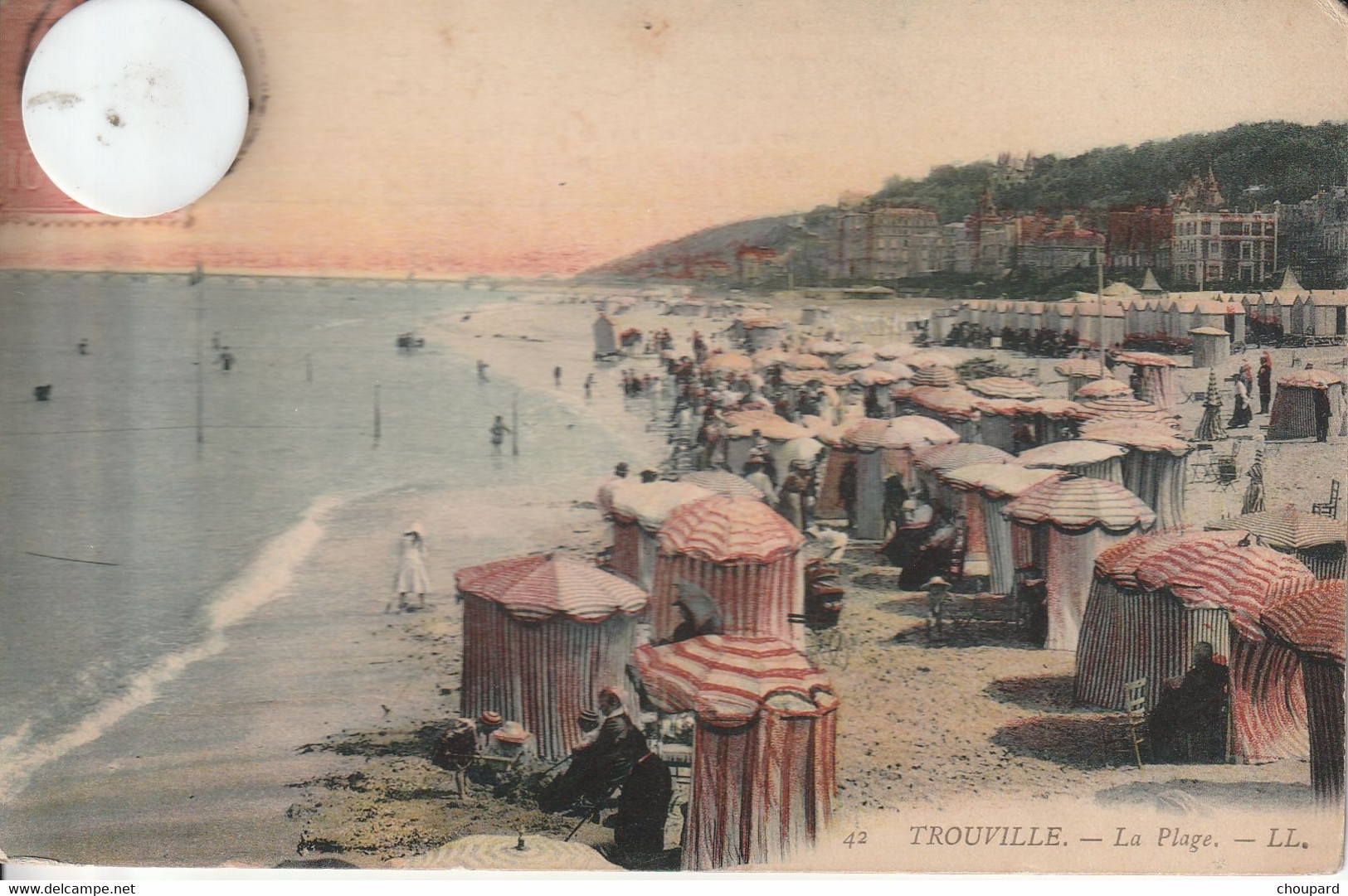 14 - Carte Postale Ancienne De TROUVILLE   La Plage - Trouville